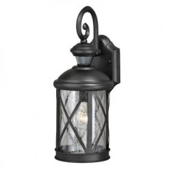 Flash Sale 👍 Patriot Lighting® Dualux Black Motion Sensor Outdoor Security Wall Light 🛒