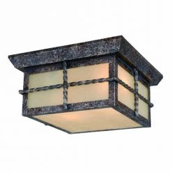 Top 10 🎉 Patriot Lighting® Dayton Iron Patina 2-Light Outdoor Flush Mount Ceiling Light ⌛