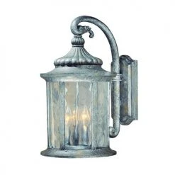 Hot Sale ⭐ Patriot Lighting® Valencia Gilded Silver Outdoor Wall Light ⭐