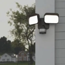 Coupon 🔥 Patriot Lighting® Dualux Bronze LED Dual Head Motion Sensor Outdoor Security Flood Light 🔥 -Patriot Lighting Sales 356 9428 Alt8