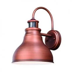 Flash Sale 🎉 Patriot Lighting® Dualux Lincoln Brushed Copper Motion Sensor Outdoor Wall Light ⌛