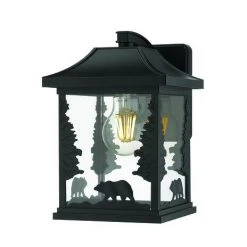 Best Pirce 🔥 Patriot Lighting® Bear Black Outdoor Wall Light 😍 -Patriot Lighting Sales 3561103 P RF