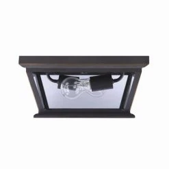 Coupon 🌟 Patriot Lighting® Holliday Oil-Rubbed Bronze 2-Light Outdoor Flush Mount Ceiling Light 🔥 -Patriot Lighting Sales 3561127 P RS OFF
