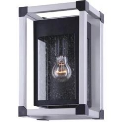 Best Sale ✔️ Patriot Lighting® Hendron Matte Black And Gray Outdoor Wall Light 🎉