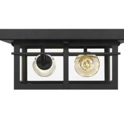 Coupon 🛒 Patriot Lighting® Ward Matte Black Flush Mount Outdoor Ceiling Light 🎉 -Patriot Lighting Sales 3561189 P ALT3