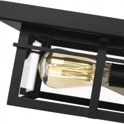 Coupon 🛒 Patriot Lighting® Ward Matte Black Flush Mount Outdoor Ceiling Light 🎉 -Patriot Lighting Sales 3561189 P ALT8