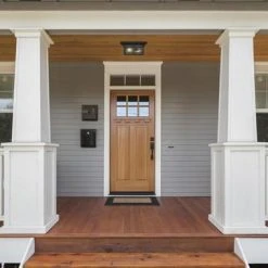 Coupon 🛒 Patriot Lighting® Ward Matte Black Flush Mount Outdoor Ceiling Light 🎉 -Patriot Lighting Sales 3561189 P ALT9