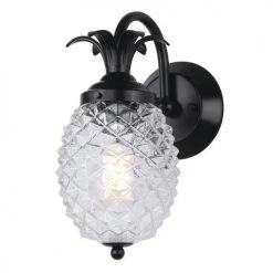 Best deal ❤️ Patriot Lighting® Pineapple Matte Black Outdoor Wall Light ✨