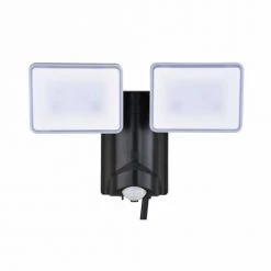 Cheap 🤩 Patriot Lighting® Black LED Dual Head Plug-in Motion Sensor Outdoor Security Flood Light 👏