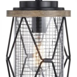 Wholesale ✔️ Patriot Lighting® Elegant Home Bodhi Black & Replica Wood Outdoor Pendant Light ✨ -Patriot Lighting Sales 3563823 Alt2