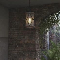 Wholesale ✔️ Patriot Lighting® Elegant Home Bodhi Black & Replica Wood Outdoor Pendant Light ✨ -Patriot Lighting Sales 3563823 Alt3
