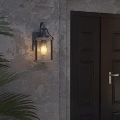 Promo ✨ Patriot Lighting® Elegant Home Brooklyn Natural Iron & Distressed Faux Wood Outdoor Wall Light 🎁 -Patriot Lighting Sales 3563837 Alt4