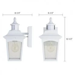 New 🥰 Patriot Lighting® Dualux Eloise II White Motion Sensor Outdoor Security Wall Light 🔔 -Patriot Lighting Sales 3563840 Alt3