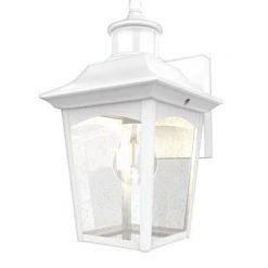 New 🥰 Patriot Lighting® Dualux Eloise II White Motion Sensor Outdoor Security Wall Light 🔔 -Patriot Lighting Sales 3563840 Eloise ll Outdoor Light Angle