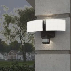 Cheap ⭐ Patriot Lighting® Dualux Bronze LED Dual Head Motion Sensor Outdoor Security Flood Light ⌛ -Patriot Lighting Sales 3569430 Alt8 1