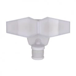 Brand new 🔔 Patriot Lighting® Dualux White LED Dual Head Motion Sensor Link Outdoor Security Flood Light 😍