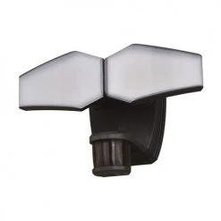 Brand new 🎉 Patriot Lighting® Dualux Bronze LED Dual Head Motion Sensor Link Outdoor Security Flood Light 💯 -Patriot Lighting Sales 3569449 Alt2