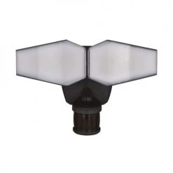 Brand new 🎉 Patriot Lighting® Dualux Bronze LED Dual Head Motion Sensor Link Outdoor Security Flood Light 💯