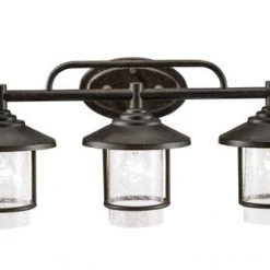 Outlet 💯 Patriot Lighting® Elegant Home Miner Bronze 3-Light Vanity Light 🎉