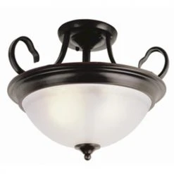 Budget 💯 Patriot Lighting® Arabella Oil-Rubbed Bronze 3-Light Semi-Flush Mount Ceiling Light ⭐