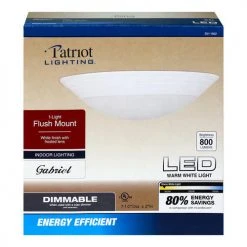 Cheap 🛒 Patriot Lighting® Gabriel White Integrated LED Flush Mount Ceiling Light 🧨 -Patriot Lighting Sales 73999 PAT pack NEW