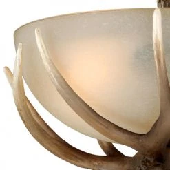 Brand new ❤️ Patriot Lighting® Yoho Black Walnut Antler Semi-Flush Mount Ceiling Light ✨ 8 Brand new ❤️ Patriot Lighting® Yoho Black Walnut Antler Semi-Flush Mount Ceiling Light ✨ -Patriot Lighting Sales C0014 2