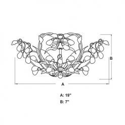 New ✔️ Patriot Lighting® Jardin Bronze Semi-Flush Mount Ceiling Light 🧨 -Patriot Lighting Sales C0023 DWG