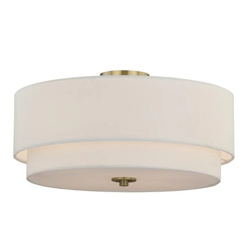 Discount 🤩 Patriot Lighting® Burnaby Matte Brass 4 Light Semi-Flush Mount Ceiling Light 👏 3 Discount 🤩 Patriot Lighting® Burnaby Matte Brass 4 Light Semi-Flush Mount Ceiling Light 👏
