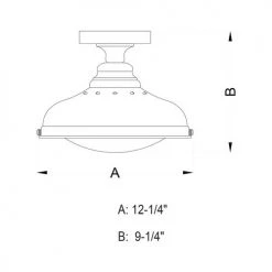 Cheap 🌟 Patriot Lighting® Keenan Oil Rubbed Bronze 1 Light Semi-Flush Mount Ceiling Light ⭐ -Patriot Lighting Sales C0113 DWG