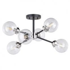 Cheap 🧨 Patriot Lighting® Orbit Oil Rubbed Bronze 6 Light Semi-Flush Mount Ceiling Light 👍