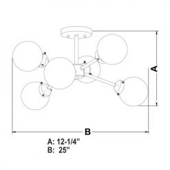 Cheap 🧨 Patriot Lighting® Orbit Oil Rubbed Bronze 6 Light Semi-Flush Mount Ceiling Light 👍 -Patriot Lighting Sales C0132 DWG
