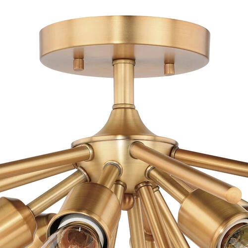 New 🔥 Patriot Lighting® Estelle Nautral Brass 6 Light Semi-Flush Mount Ceiling Light ✔️ 4 New 🔥 Patriot Lighting® Estelle Nautral Brass 6 Light Semi-Flush Mount Ceiling Light ✔️ - Image 2