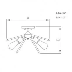New 🔥 Patriot Lighting® Estelle Nautral Brass 6 Light Semi-Flush Mount Ceiling Light ✔️ 11 New 🔥 Patriot Lighting® Estelle Nautral Brass 6 Light Semi-Flush Mount Ceiling Light ✔️ -Patriot Lighting Sales C0162 DWG