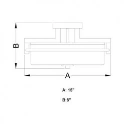 Buy ❤️ Patriot Lighting® Addison Satin Nickel Semi-Flush Mount Ceiling Light 🔥 -Patriot Lighting Sales C0170 DWG