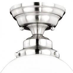 Buy 🎉 Patriot Lighting® Huntley Satin Nickel Semi-Flush Mount Ceiling Light 😉 -Patriot Lighting Sales C0176 1