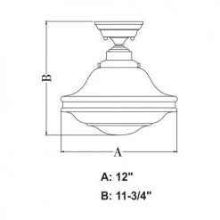Buy 🎉 Patriot Lighting® Huntley Satin Nickel Semi-Flush Mount Ceiling Light 😉 -Patriot Lighting Sales C0176 DWG