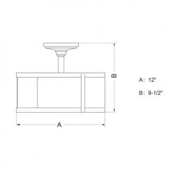 Best Pirce 🔔 Patriot Lighting® Akron Oil Rubbed Bronze Semi-Flush Mount Ceiling Light 🧨 -Patriot Lighting Sales C0186 DWG