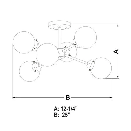 Deals ❤️ Patriot Lighting® Orbit Oil Rubbed Bronze Semi-Flush Mount Ceiling Light 🌟 6 Deals ❤️ Patriot Lighting® Orbit Oil Rubbed Bronze Semi-Flush Mount Ceiling Light 🌟 - Image 4