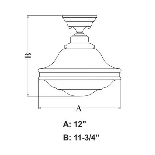 Best Sale ⭐ Patriot Lighting® Huntley Satin Nickel Semi-Flush Mount Ceiling Light ❤️ 8 Best Sale ⭐ Patriot Lighting® Huntley Satin Nickel Semi-Flush Mount Ceiling Light ❤️ - Image 6