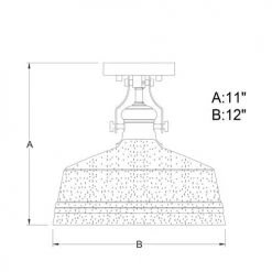 Hot Sale ✔️ Patriot Lighting® Beloit Satin Nickel Semi-Flush Mount Ceiling Light 🛒 -Patriot Lighting Sales C0204 DWG
