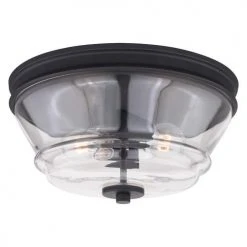 Cheap 🌟 Patriot Lighting® Toledo Matte Black Flush Mount Ceiling Light ✔️