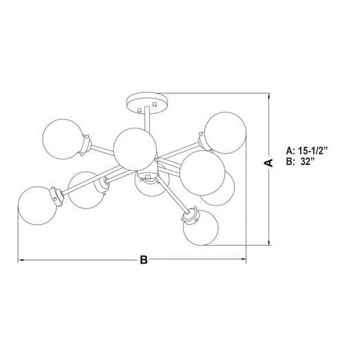 Top 10 👏 Patriot Lighting® Orbit Oil Rubbed Bronze 9 Light Semi-Flush Mount Ceiling Light ✨ 9 Top 10 👏 Patriot Lighting® Orbit Oil Rubbed Bronze 9 Light Semi-Flush Mount Ceiling Light ✨ - Image 7
