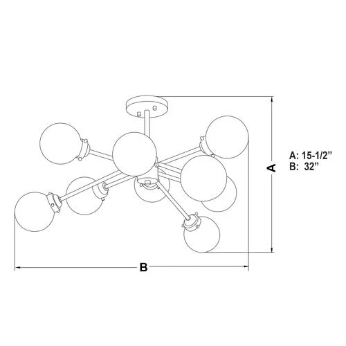 Promo 🛒 Patriot Lighting® Orbit Oil Rubbed Bronze 9 Light Semi-Flush Mount Ceiling Light 😀 7 Promo 🛒 Patriot Lighting® Orbit Oil Rubbed Bronze 9 Light Semi-Flush Mount Ceiling Light 😀 - Image 5