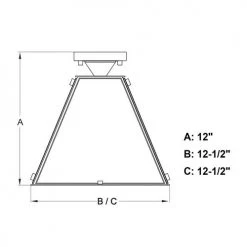 Cheap ⭐ Patriot Lighting® Tremont Matte Black Semi-Flush Mount Ceiling Light 🔔 -Patriot Lighting Sales C0240 DWG