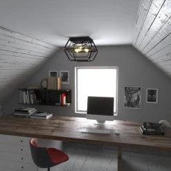 Budget 🥰 Patriot Lighting® Bartlett Oil Rubbed Bronze 3 Light Flush Mount Ceiling Light ✨ -Patriot Lighting Sales C0241 L1