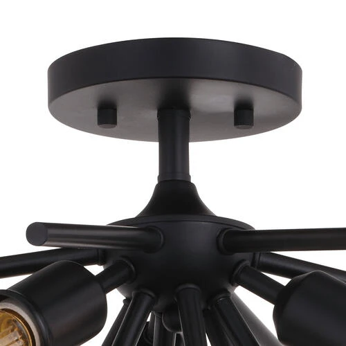 Discount ⭐ Patriot Lighting® Estelle Matte Black 3 Light Semi-Flush Mount Ceiling Light ✨ 4 Discount ⭐ Patriot Lighting® Estelle Matte Black 3 Light Semi-Flush Mount Ceiling Light ✨ - Image 2