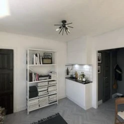 Discount ⭐ Patriot Lighting® Estelle Matte Black 3 Light Semi-Flush Mount Ceiling Light ✨ 13 Discount ⭐ Patriot Lighting® Estelle Matte Black 3 Light Semi-Flush Mount Ceiling Light ✨ -Patriot Lighting Sales C0249 L1