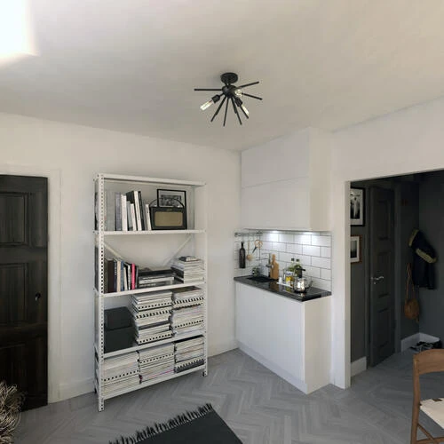 Discount ⭐ Patriot Lighting® Estelle Matte Black 3 Light Semi-Flush Mount Ceiling Light ✨ 7 Discount ⭐ Patriot Lighting® Estelle Matte Black 3 Light Semi-Flush Mount Ceiling Light ✨ - Image 5