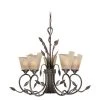 Budget 🛒 Patriot Lighting® Capri Black Walnut 6 Light Chandelier ❤️ -Patriot Lighting Sales CP CHB006BW