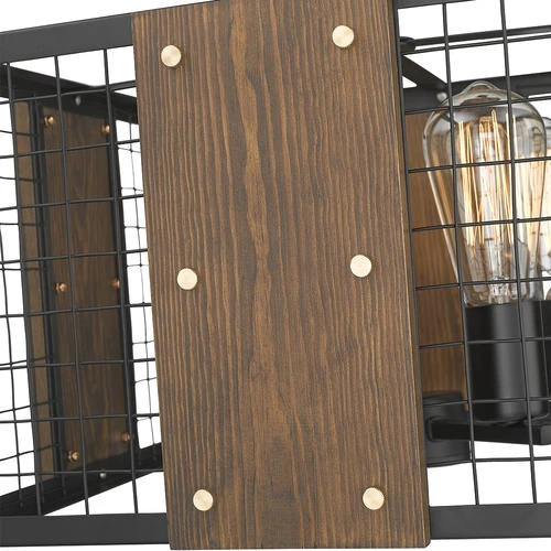 Best Pirce ✨ Patriot Lighting® Elegant Home Finn III Black Rustic Wood Cage Pendant 🎉 4 Best Pirce ✨ Patriot Lighting® Elegant Home Finn III Black Rustic Wood Cage Pendant 🎉 - Image 2
